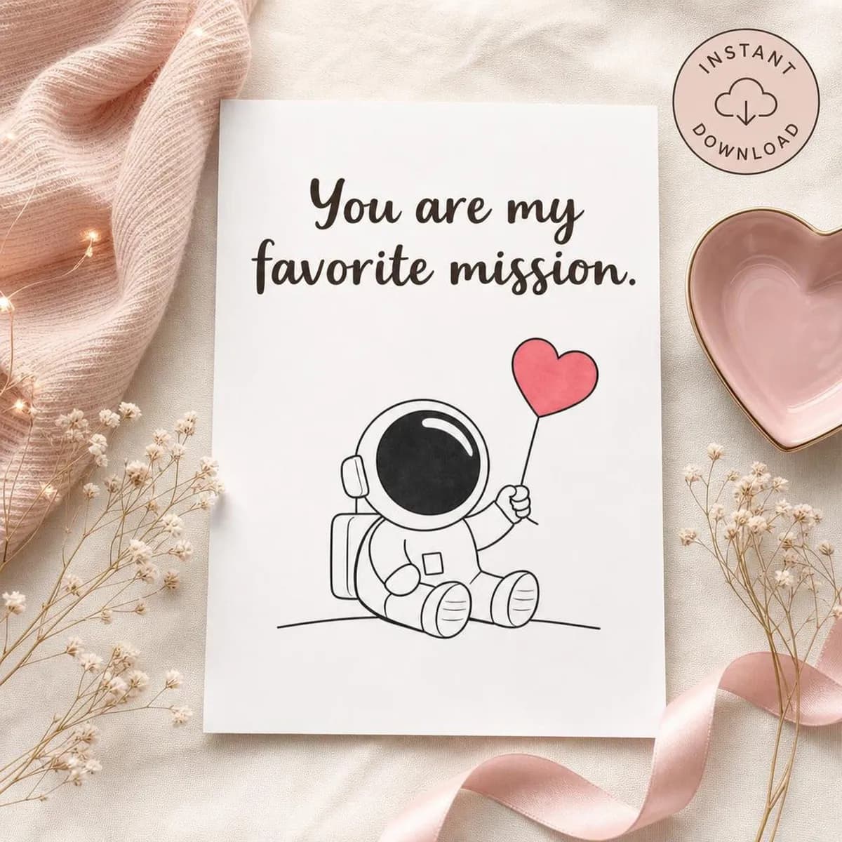 Astronaut Love Card