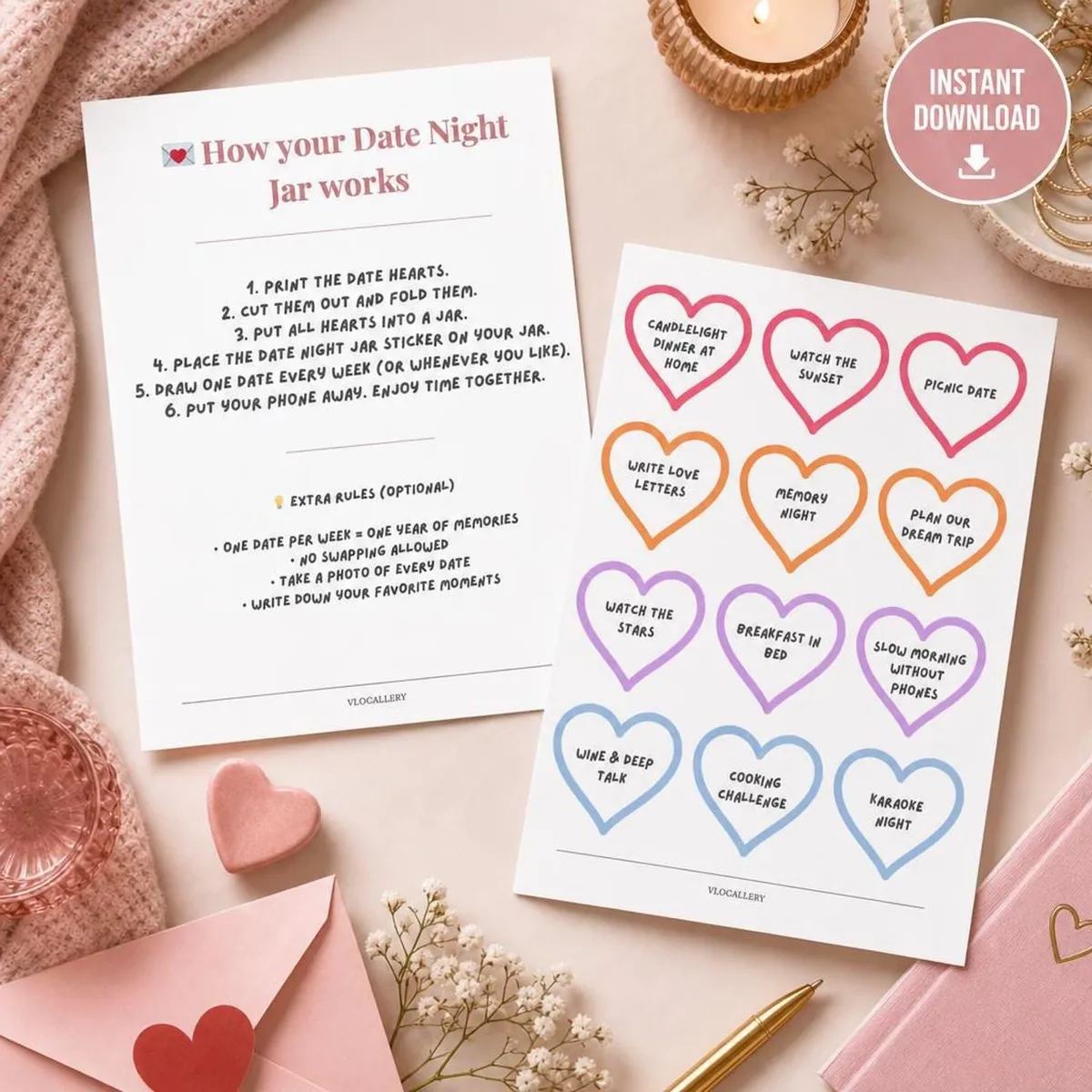 Date Night Jar Printable