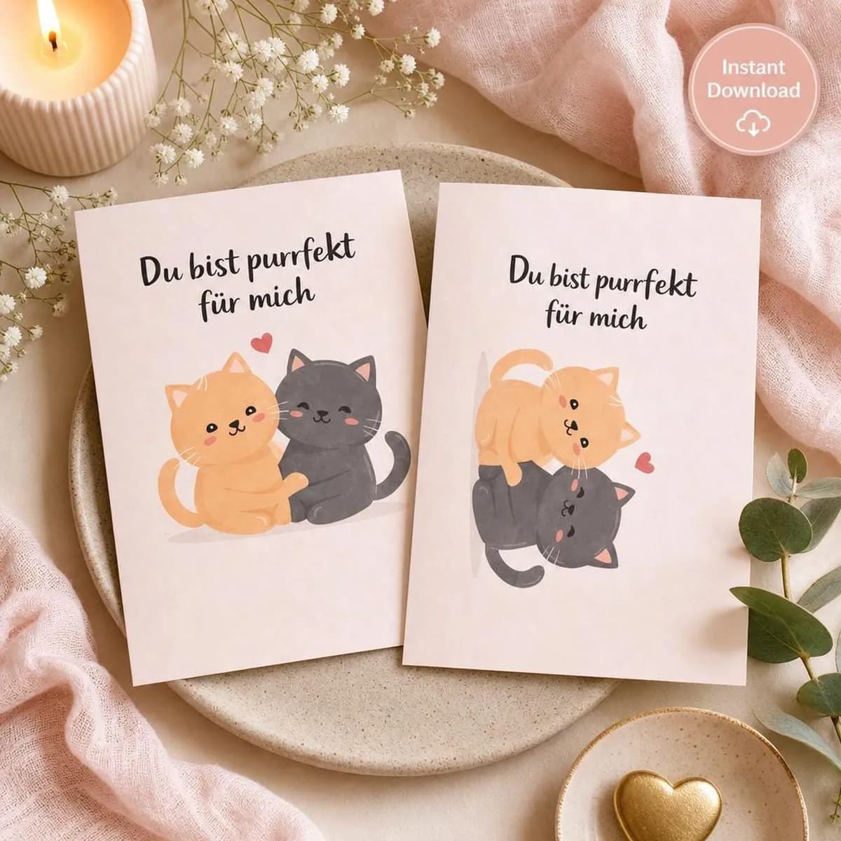 Katzen Liebeskarte