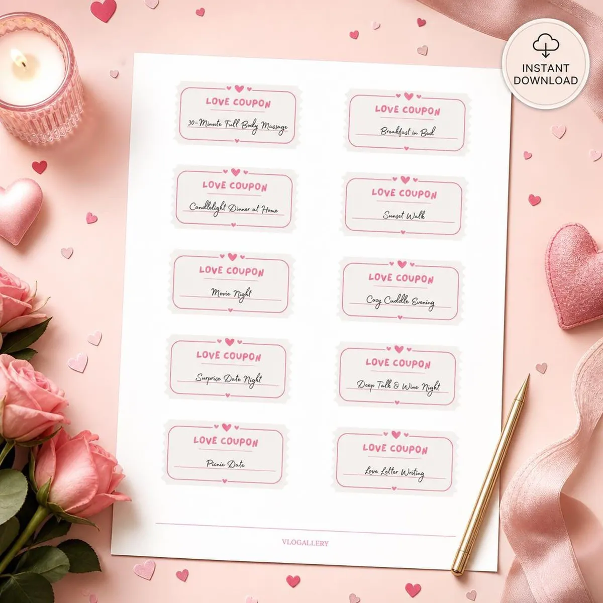 Printable Love Coupons