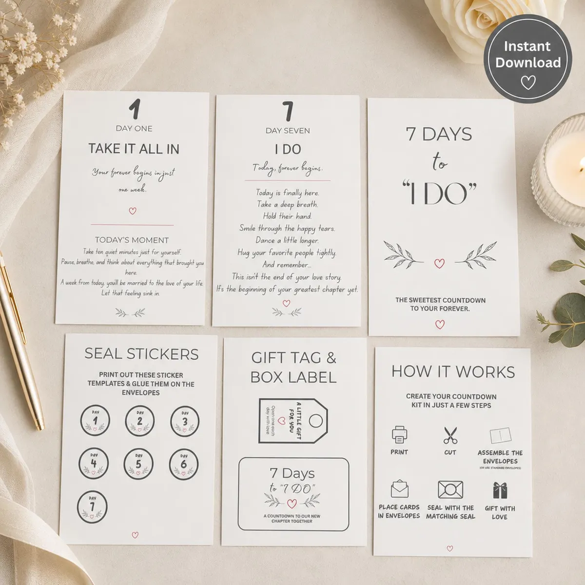 Printable Wedding Countdown