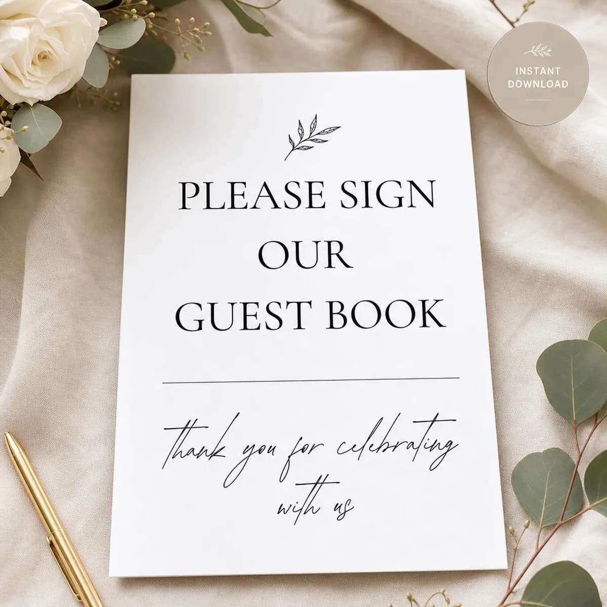 Wedding Guest Book Sign Printable