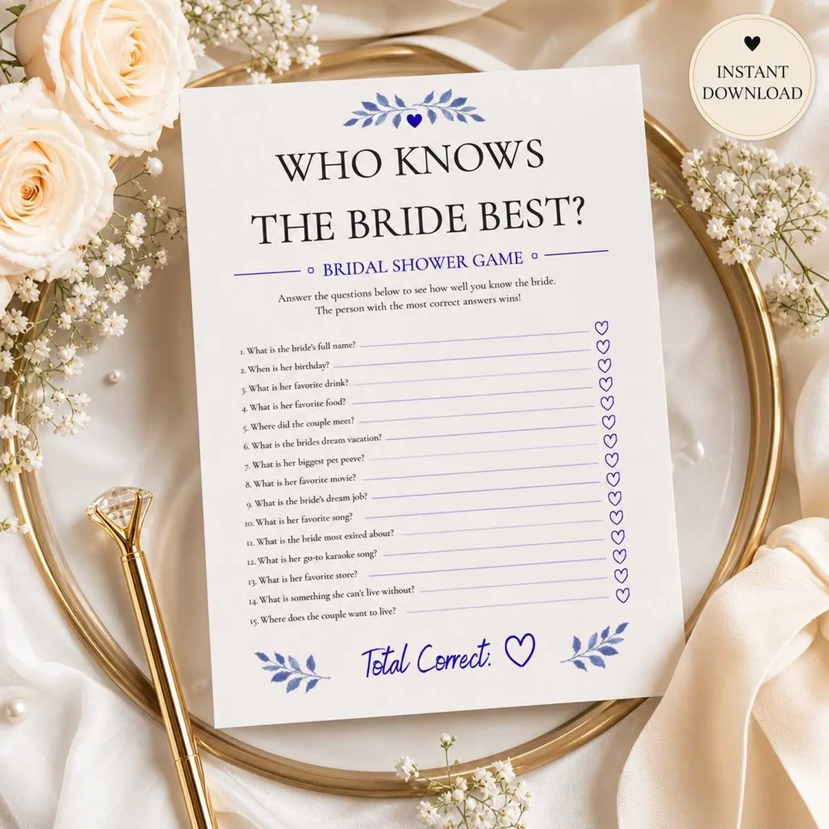 Who Knows the Bride Best Game