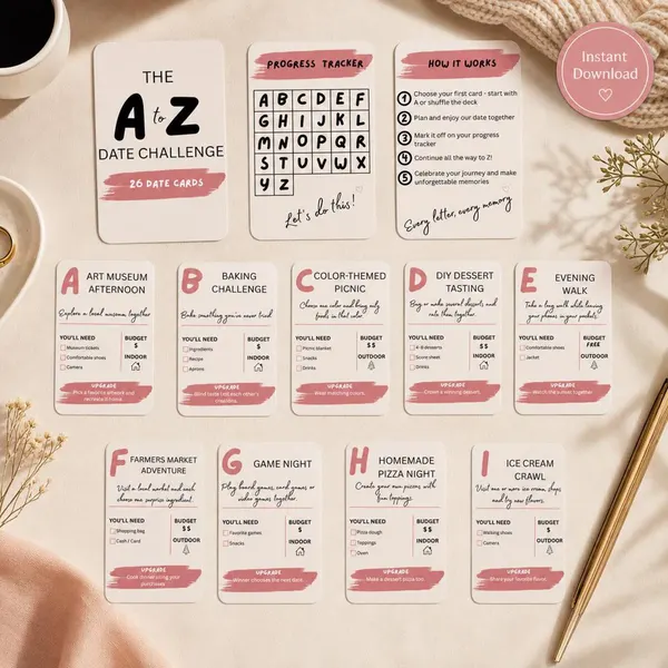 A-Z Date Challenge Cards